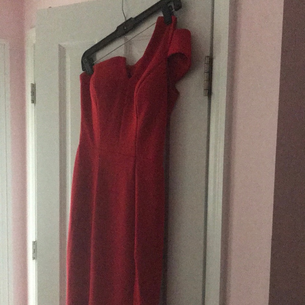 Beautiful red long prom dress